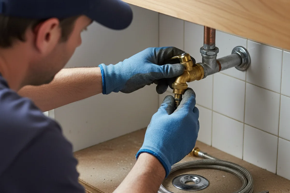 Shutoff valve and fitting work during Faucet and Fixture Repair in Woodcliff Lake